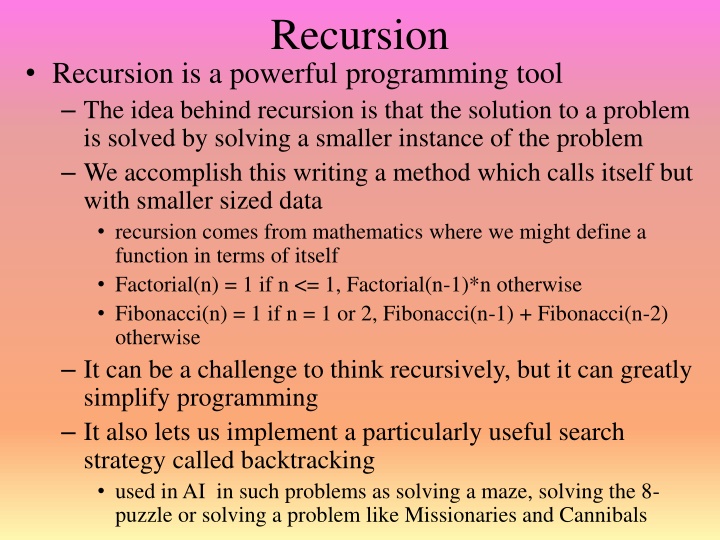 recursion