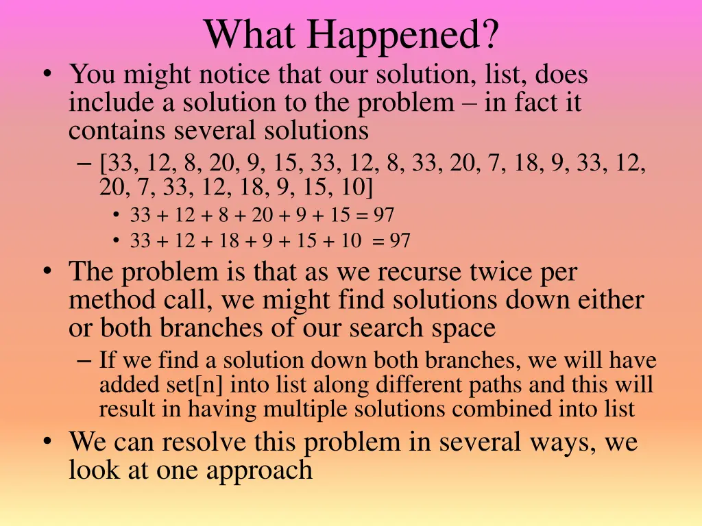 what happened