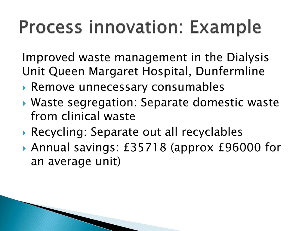 improved waste management in the dialysis unit