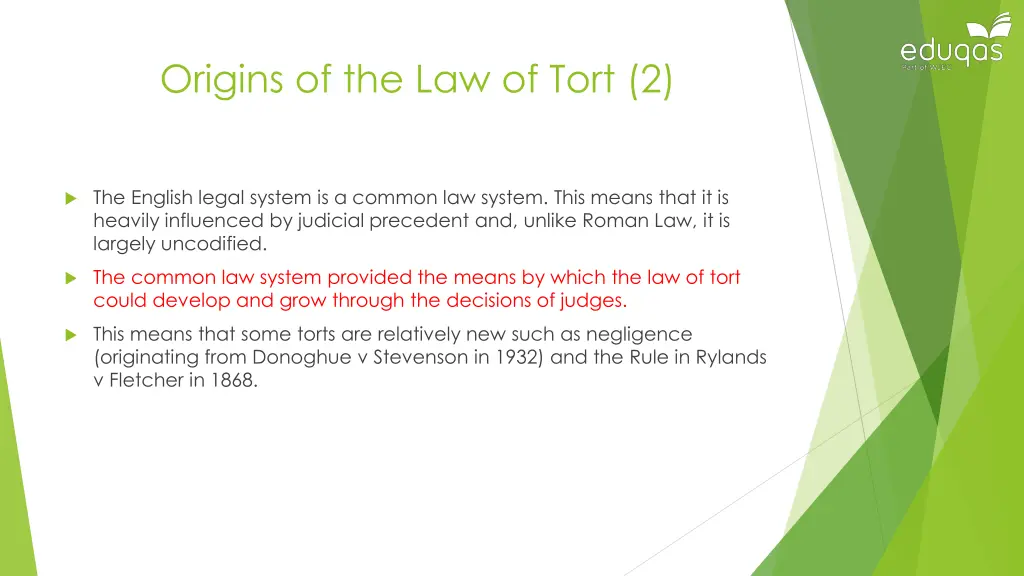 origins of the law of tort 2