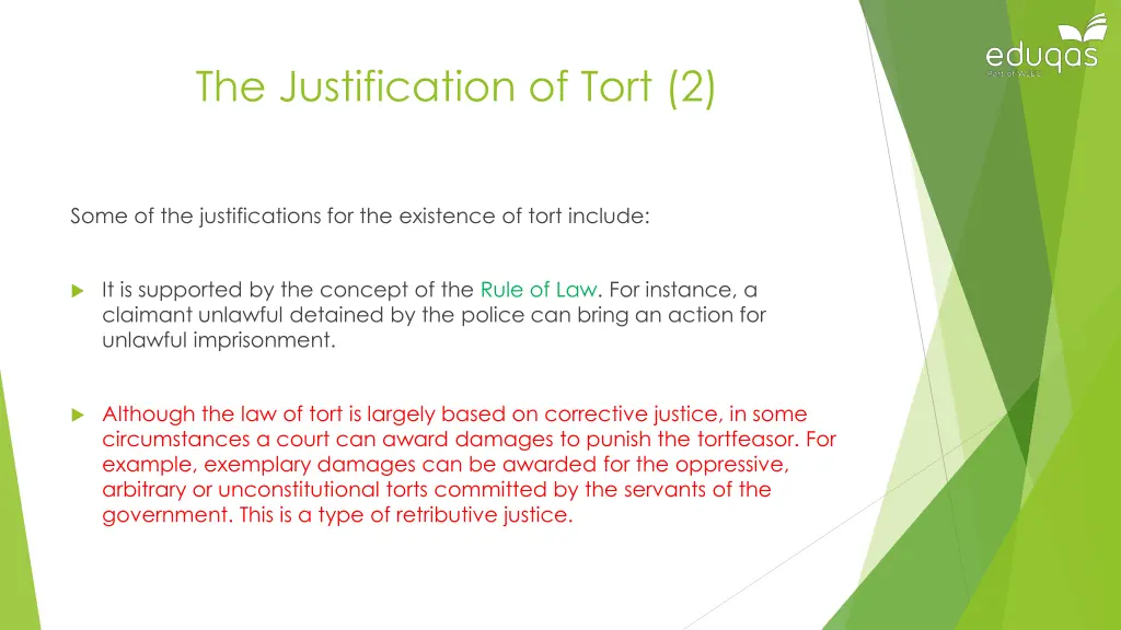 the justification of tort 2