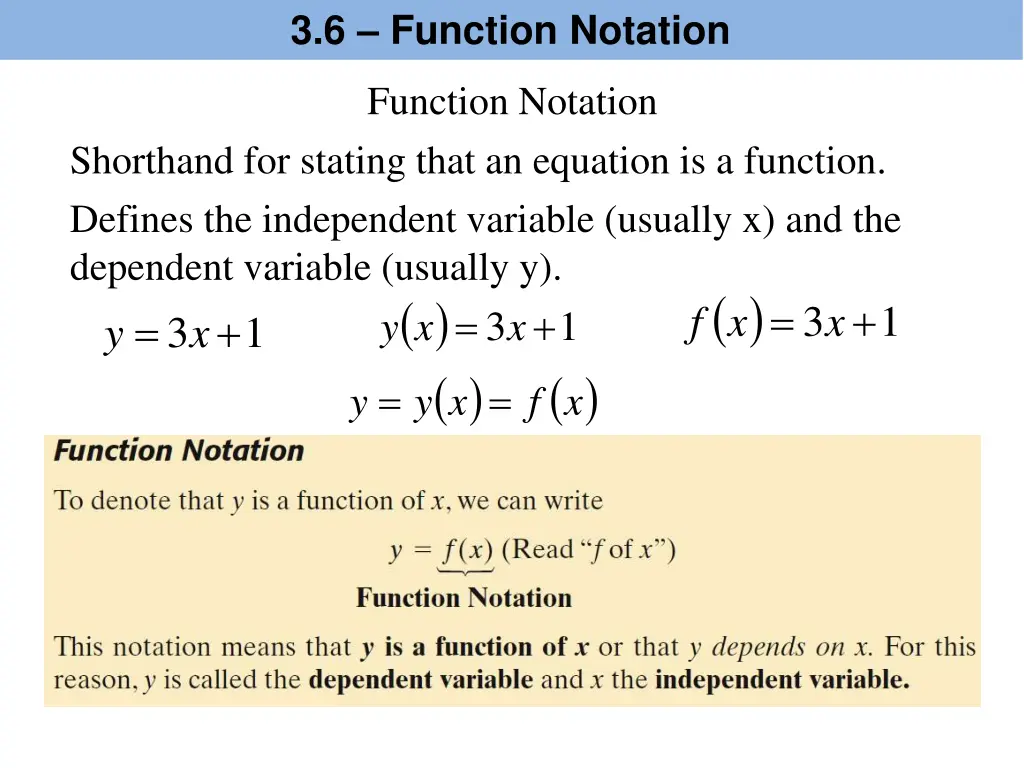 3 6 function notation