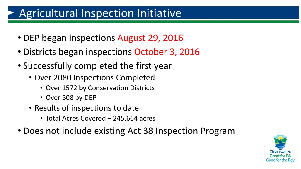 agricultural inspection initiative