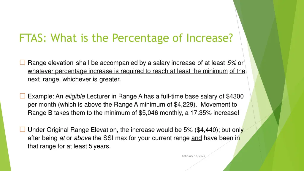 ftas what is the percentage of increase