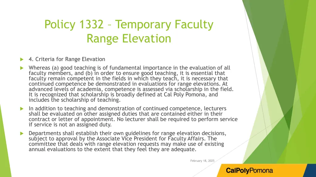 policy 1332 temporary faculty range elevation 1