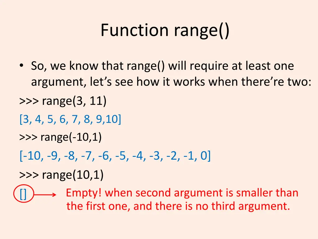 function range 2