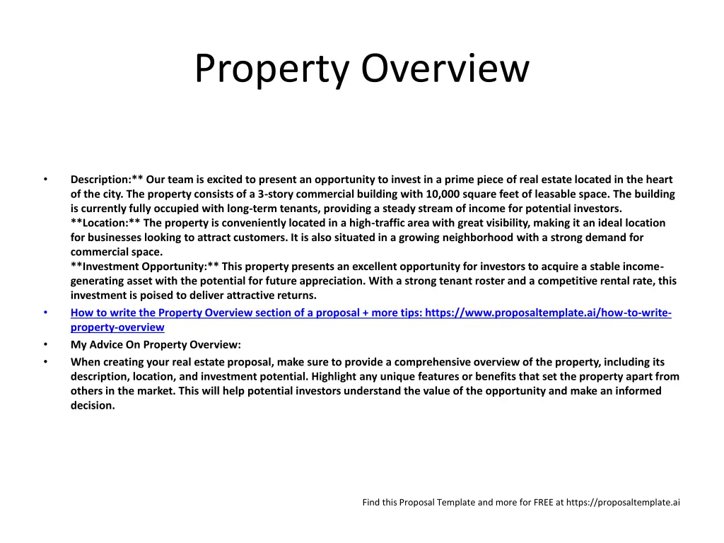 property overview