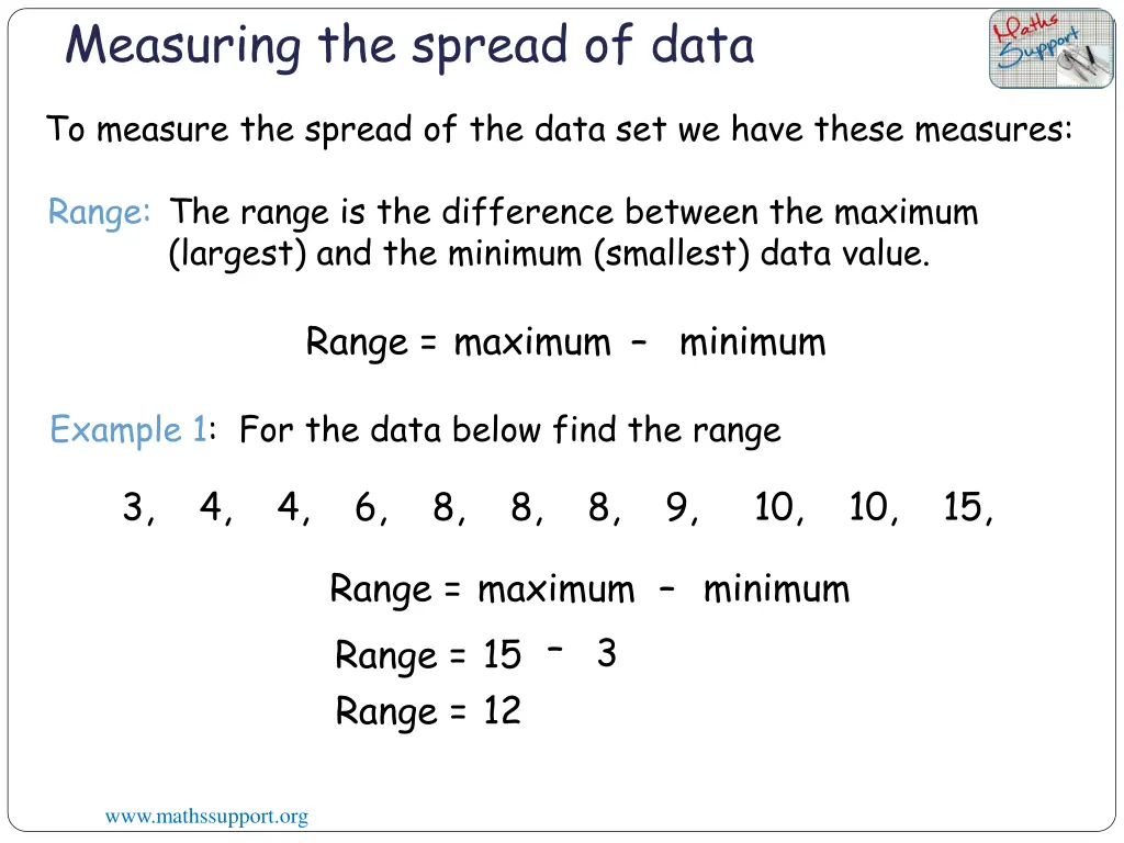 measuring the spread of data