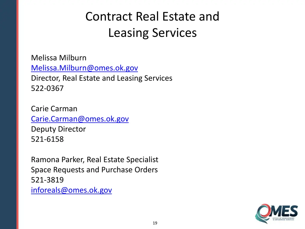 contract real estate and leasing services
