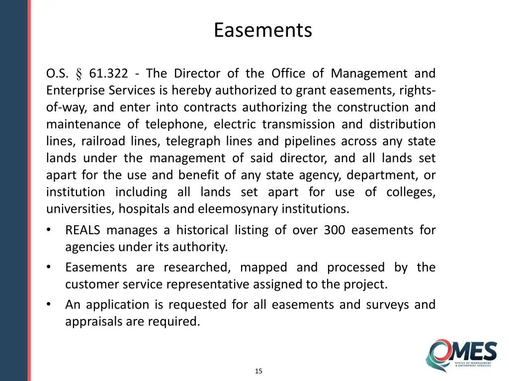 easements