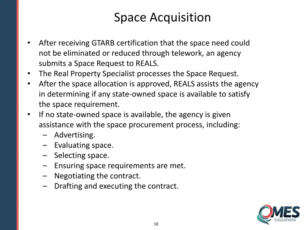 space acquisition