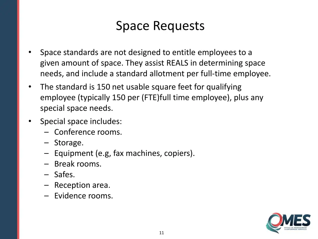 space requests