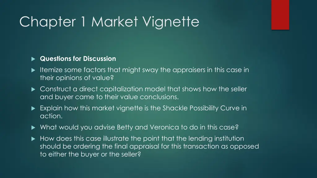 chapter 1 market vignette