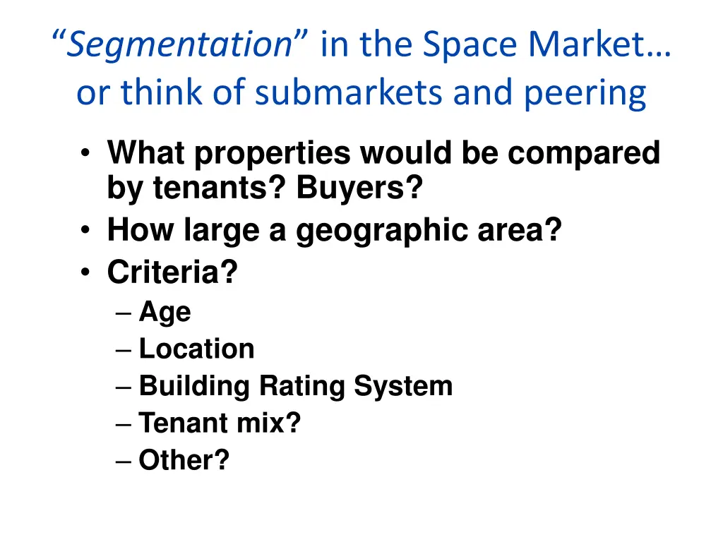 segmentation in the space market or think