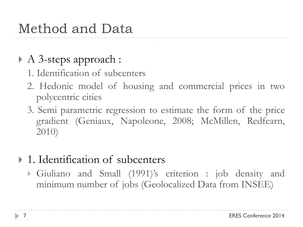 method and data