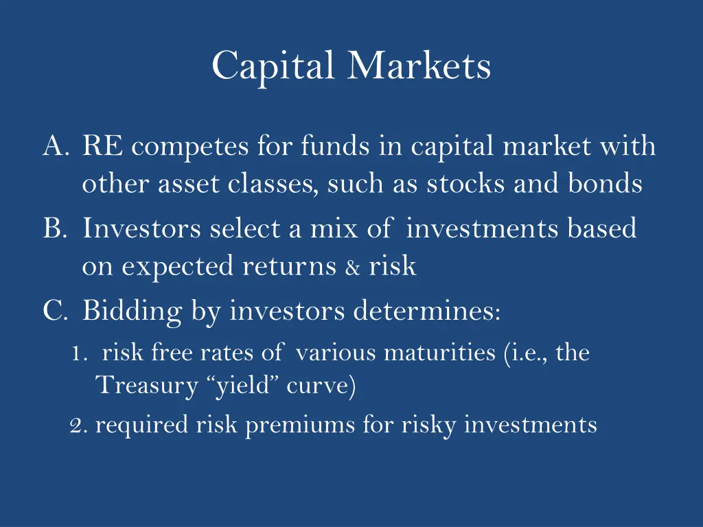 capital markets