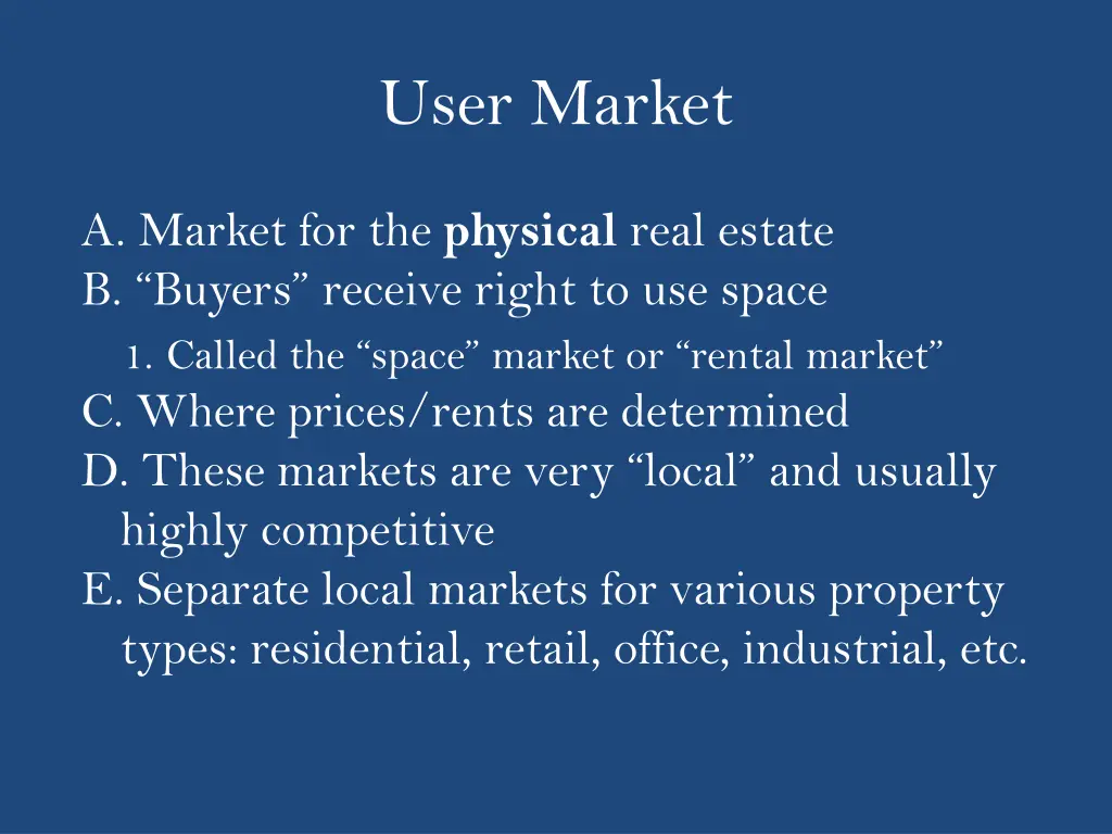 user market