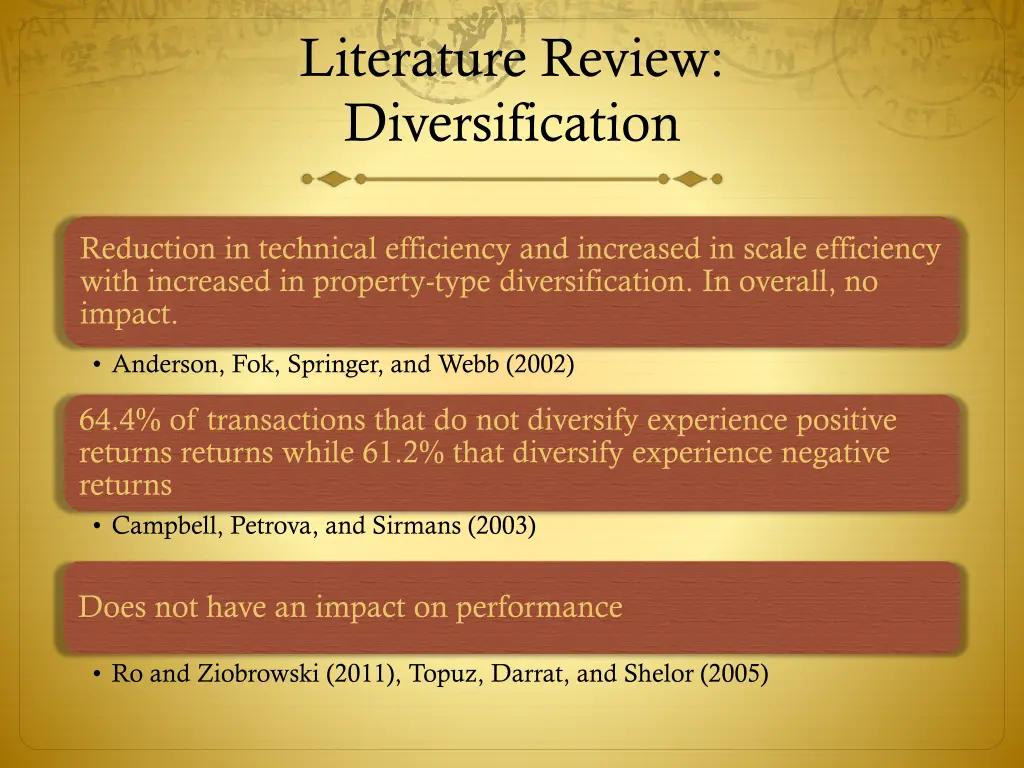 literature review diversification