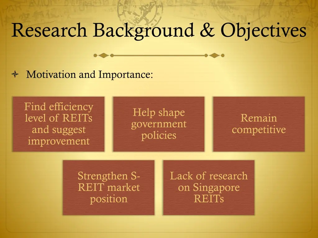 research background objectives