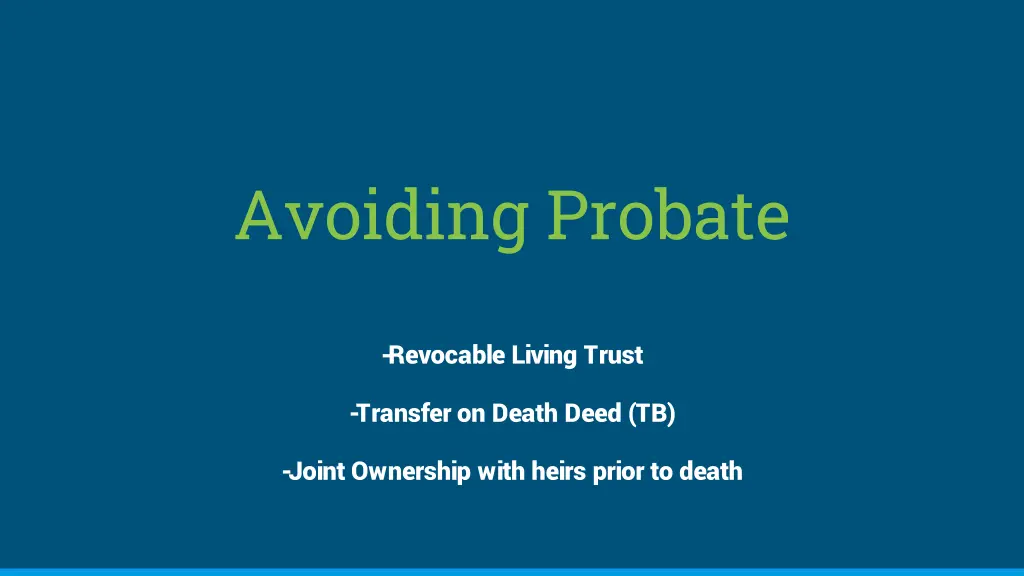 avoiding probate