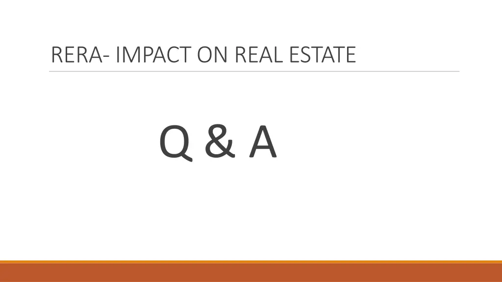 rera impact on real estate 1