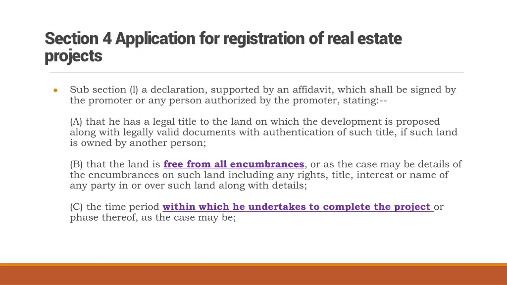 section 4 application for registration of real
