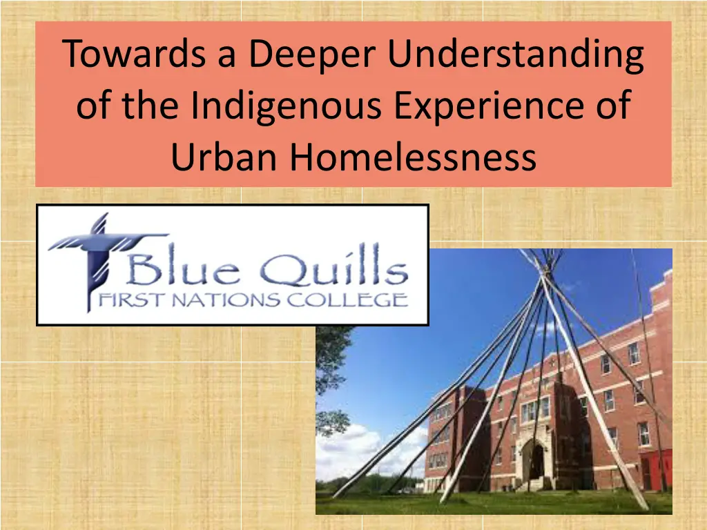 towards a deeper understanding of the indigenous