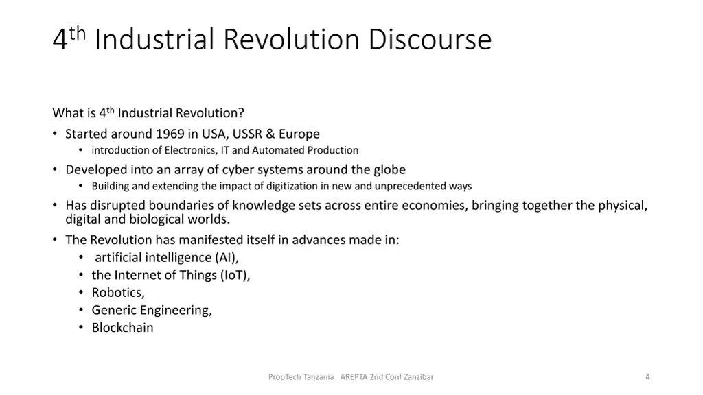 4 th industrial revolution discourse