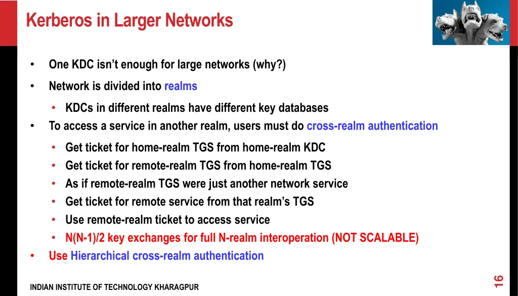 kerberos in larger networks