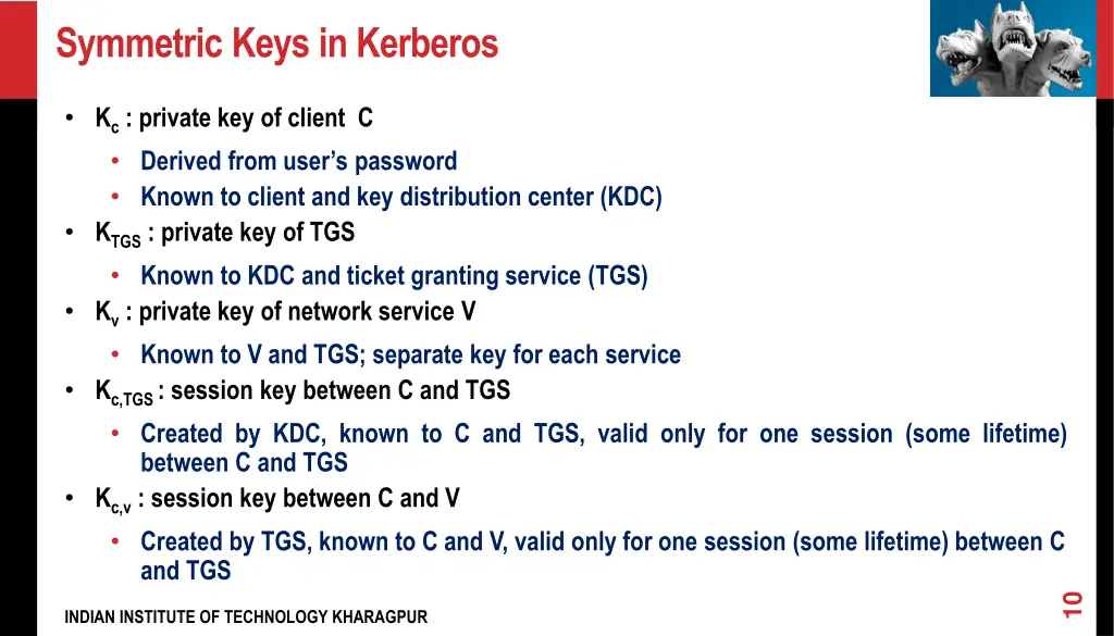 symmetric keys in kerberos