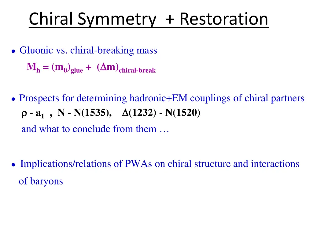 chiral symmetry restoration