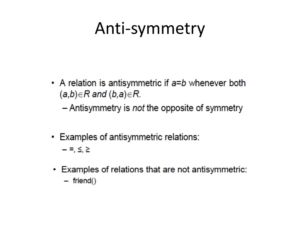 anti symmetry