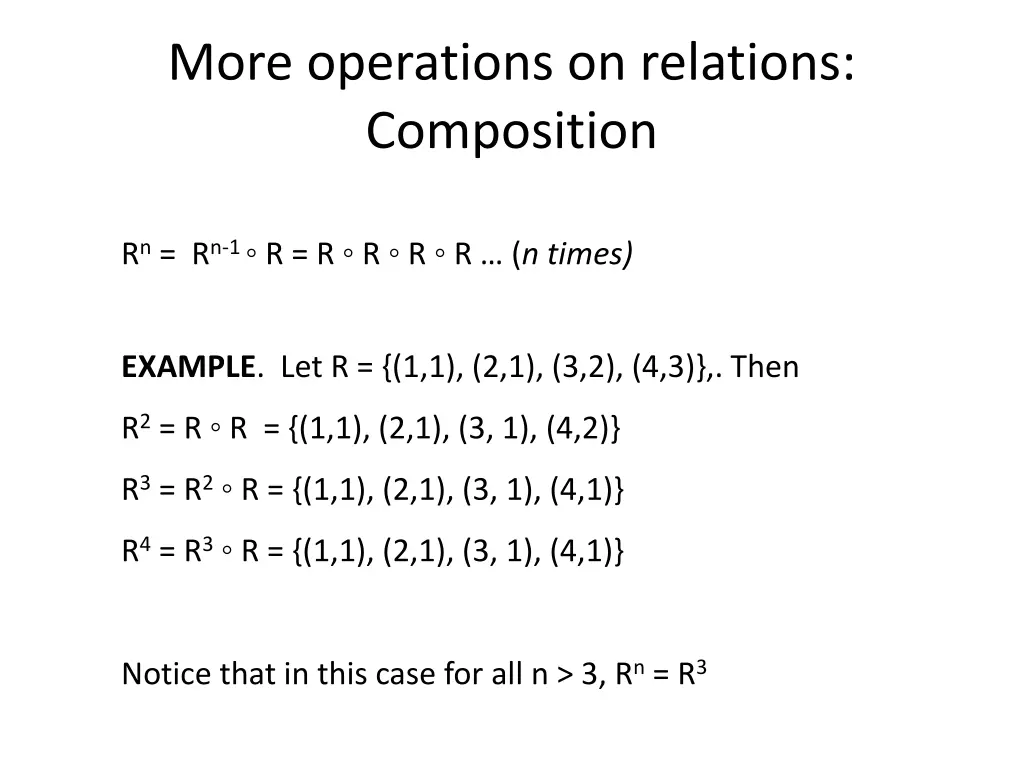 more operations on relations composition 1
