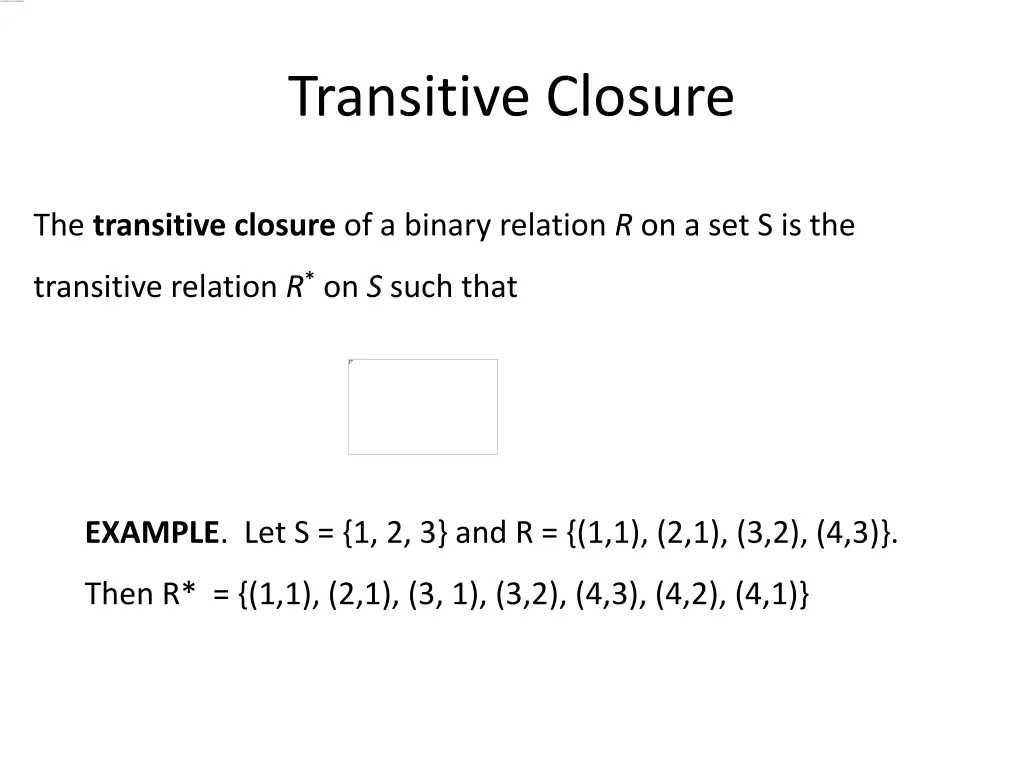 transitive closure