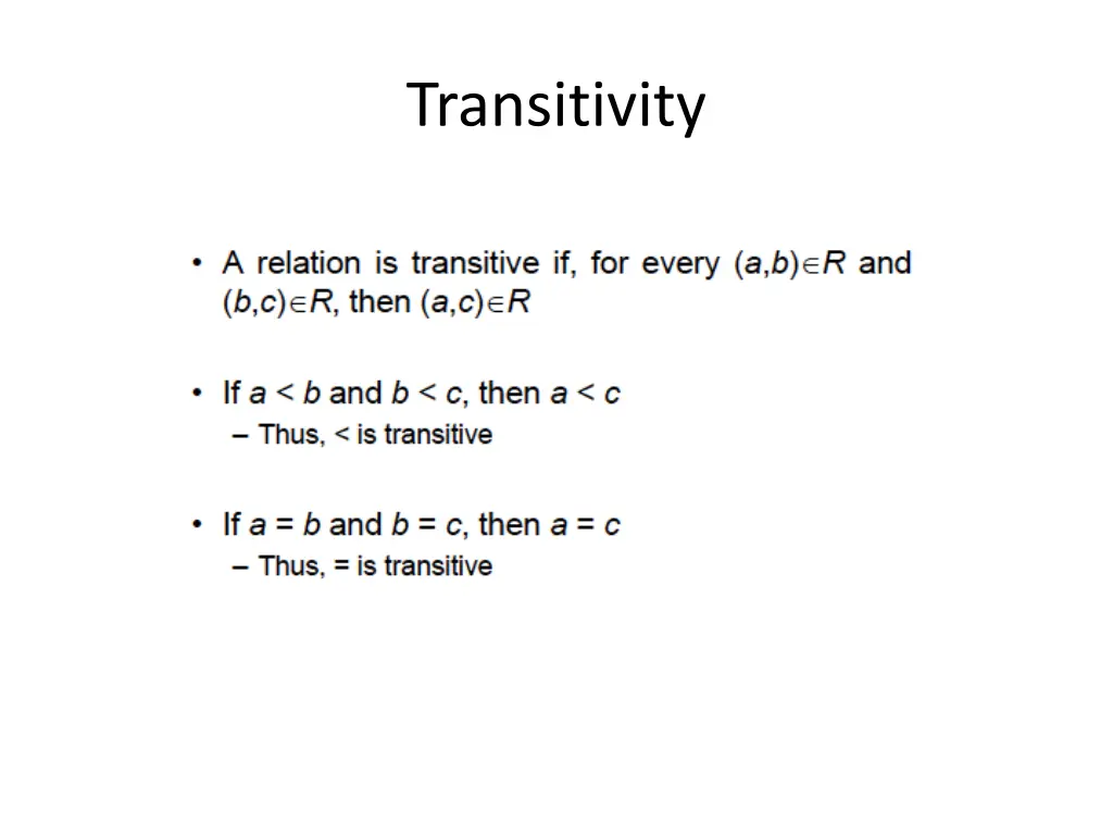 transitivity