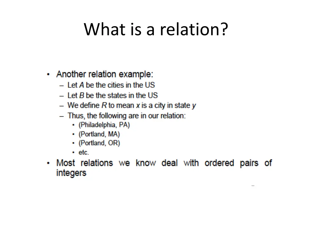 what is a relation 1
