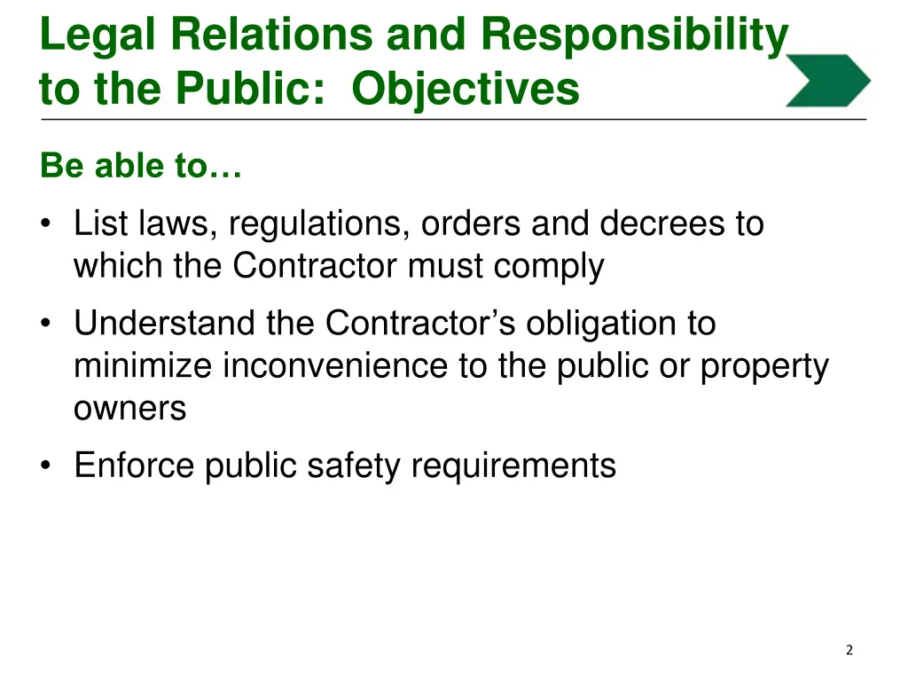 legal relations and responsibility to the public 1
