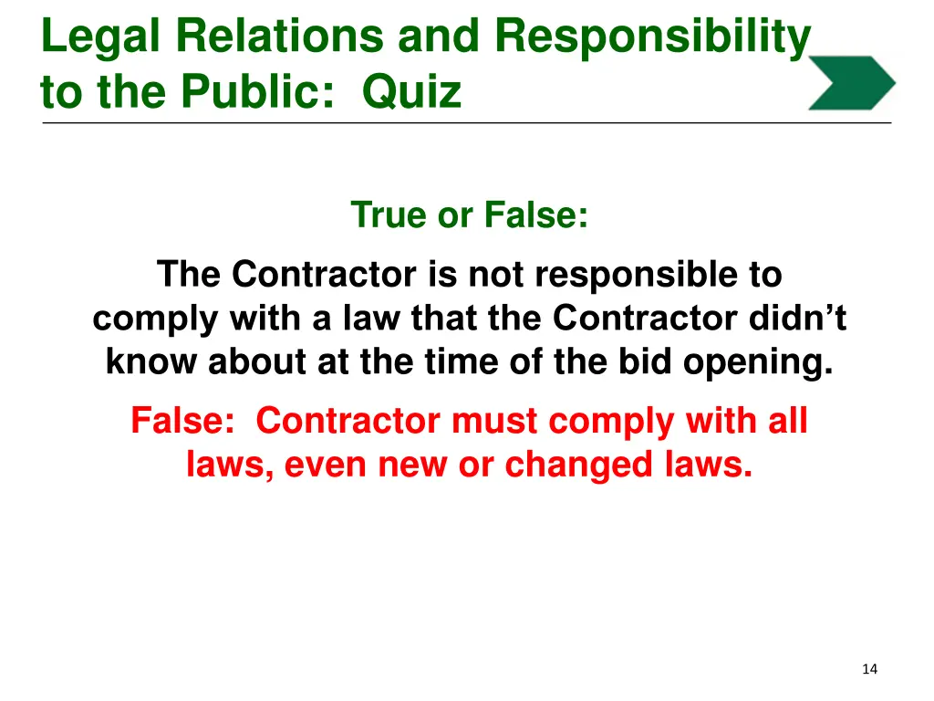 legal relations and responsibility to the public 13