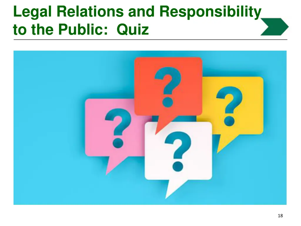 legal relations and responsibility to the public 17