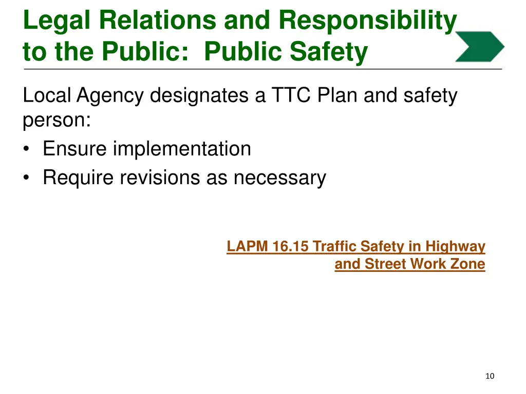 legal relations and responsibility to the public 9