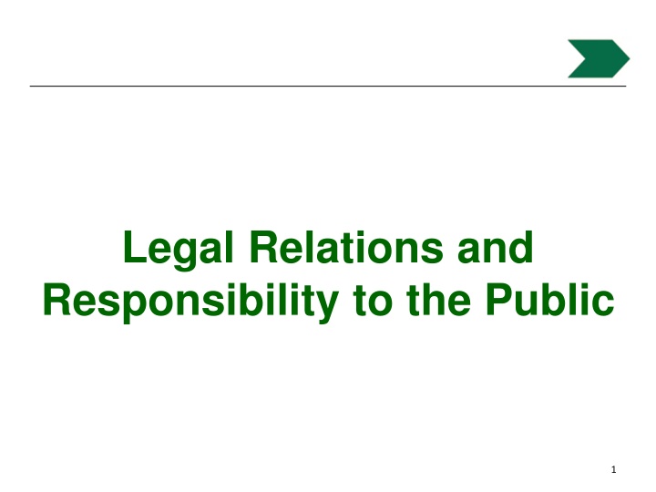 legal relations and responsibility to the public