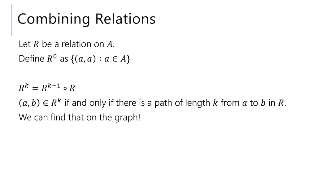 combining relations 4