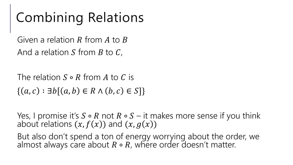 combining relations