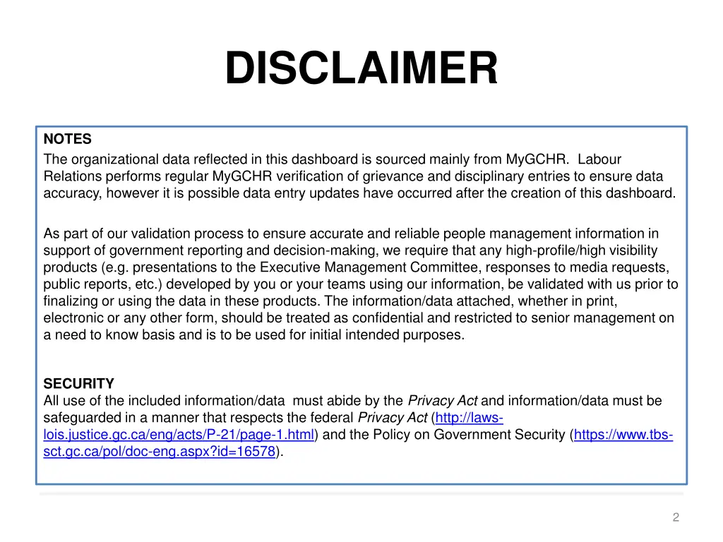 disclaimer