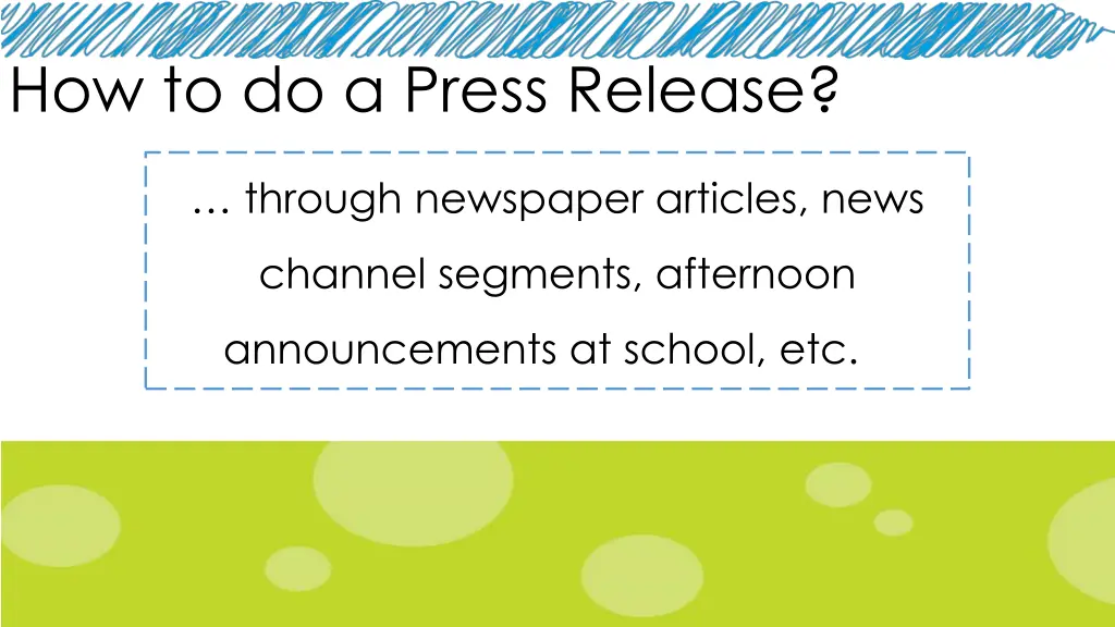 how to do a press release