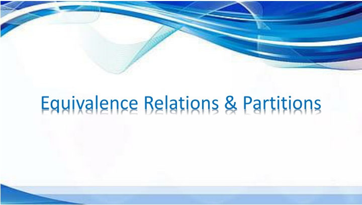 equivalence relation partitions equivalence