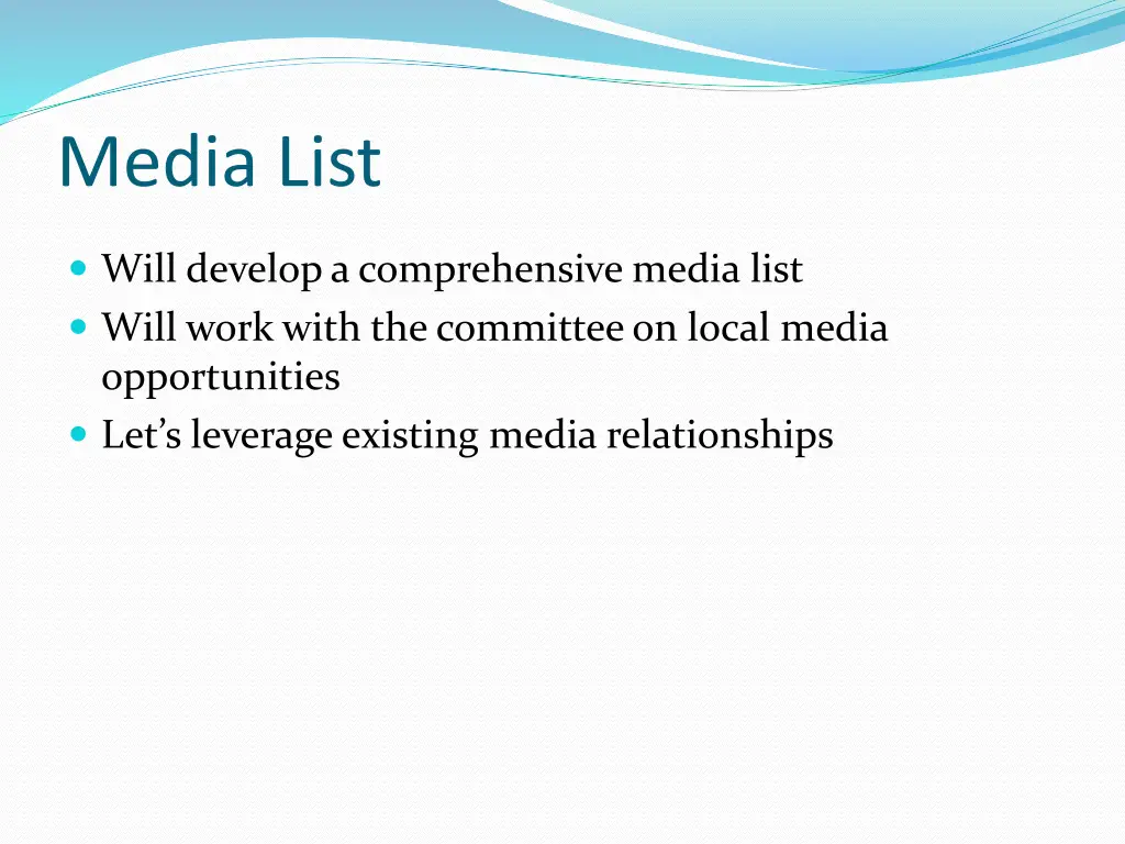 media list