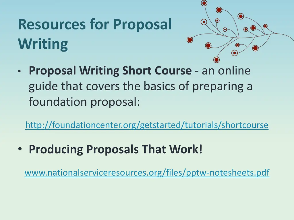 resources for proposal writing