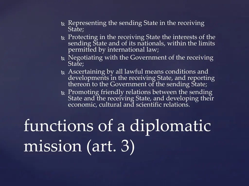 representing the sending state in the receiving