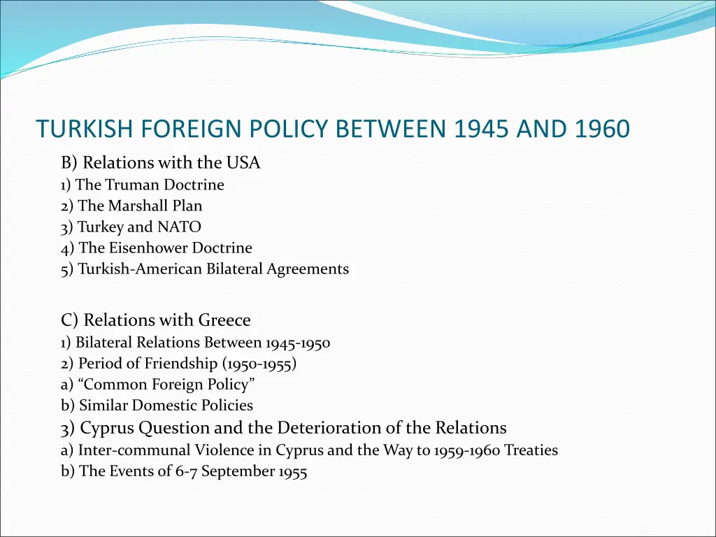 turkish foreign policy between 1945 and 1960 2